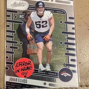 Denver Broncos Rookie Football ERROR Card.